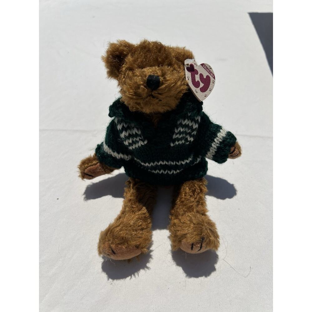VTG 1993 Ty Attic Treasures Collection Mason Teddy Bear Retired MINT Rare Errors
